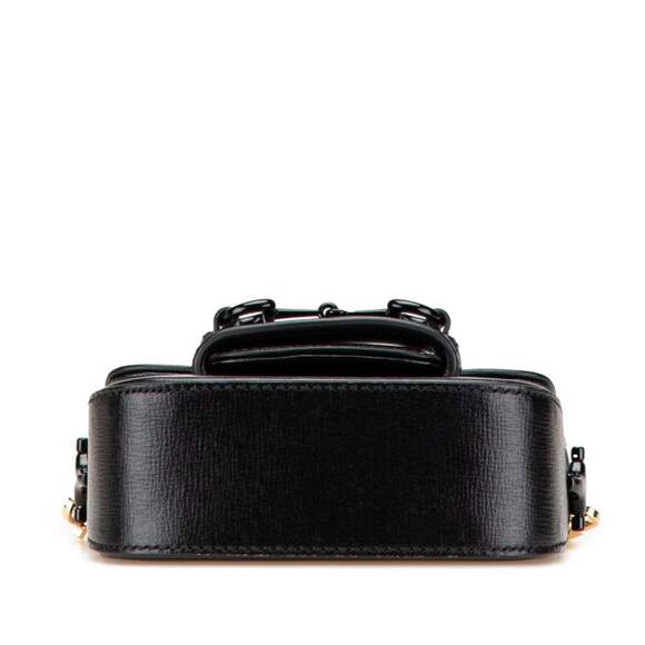 GUCCI Authentic Black Leather Horsebit Shoulder Bag - Picture 3 of 13